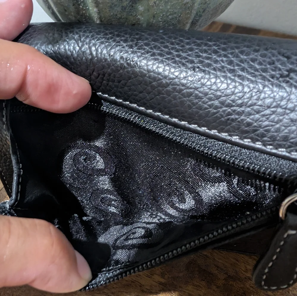 Brighton Barbados Double Flap Wallet Black‎